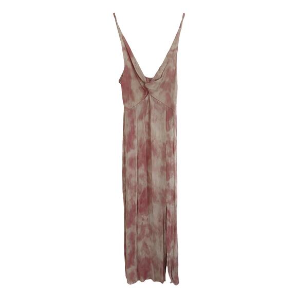 Zara Pink Tie Dye Knot Slip Dress Sz M - Picture 2 of 9